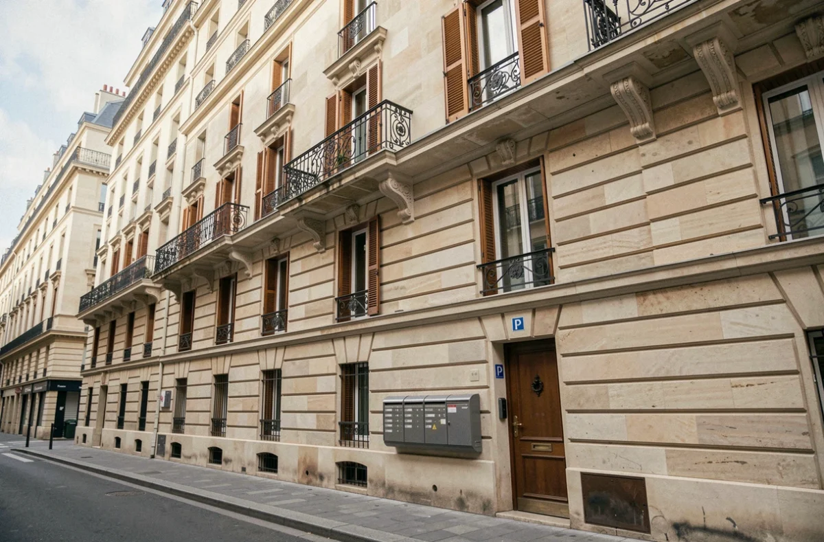 Immeuble de rapport en pierre de style haussmannien représentant un bien immobilier locatif couvert par une assurance PNO